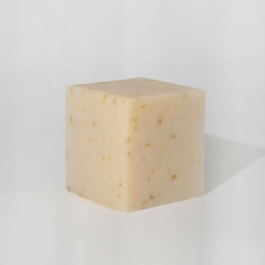 Honey and oatmeal soap cube